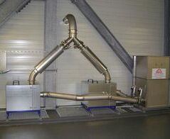 Extraction system for silicone and ozone