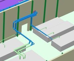 Extraction system for continuous edge strip with separator and exhaust fan